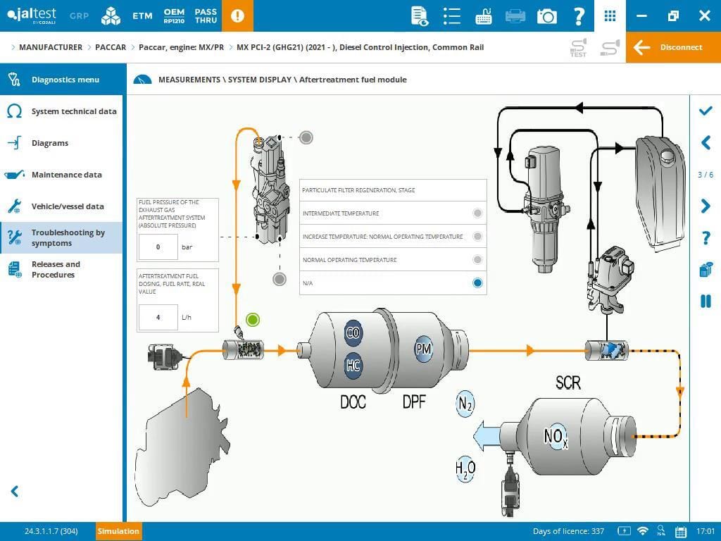 Advanced Diagnostic Software for Kenworth Trucks ensuring precise analysis of aftertreatment fuel modules.