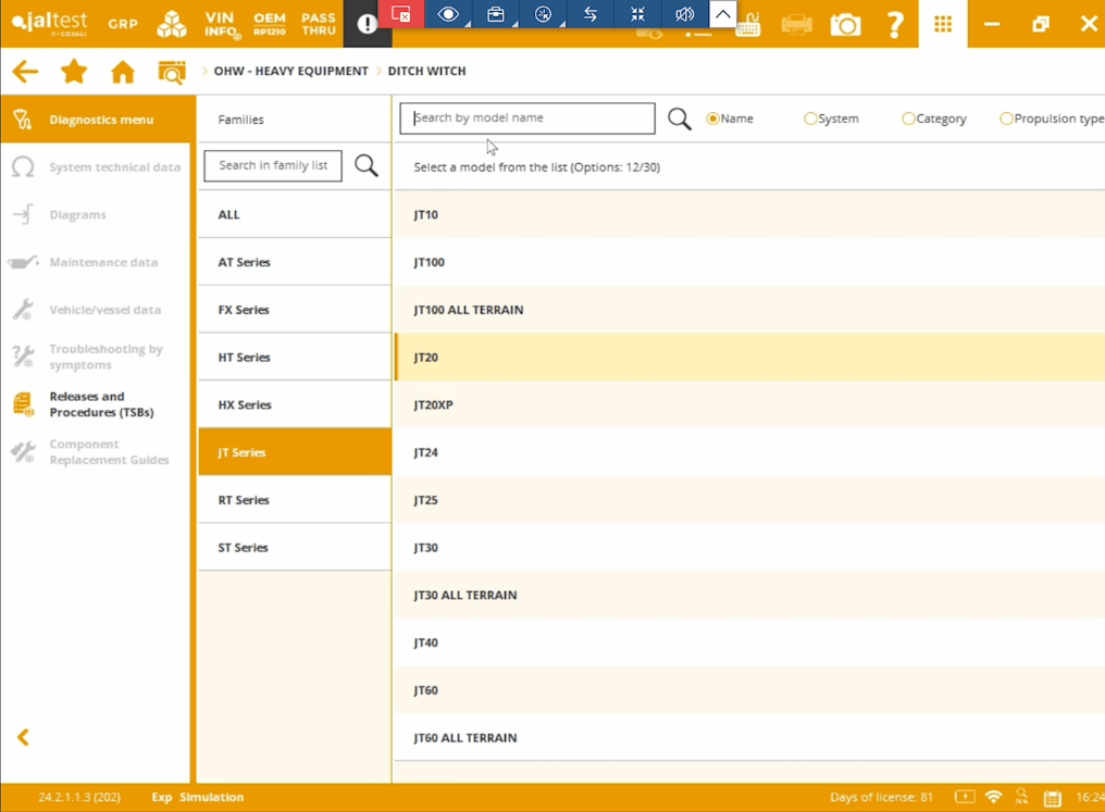 Diagnostic Capabilities and Body Modules Covered