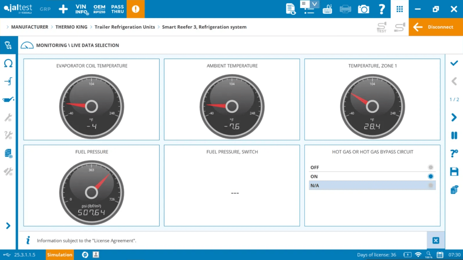 Logiciel de maintenance Jaltest Thermo King – pour les techniciens et les flottes