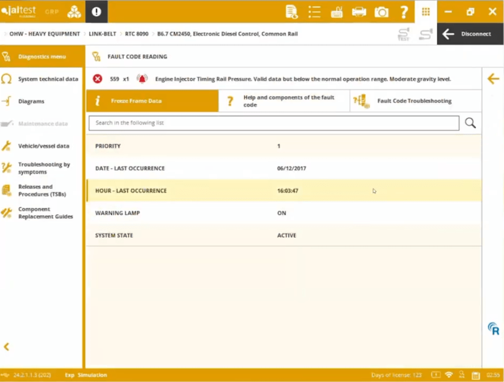 Link-Belt Cranes Cummins Engine Fault Code Clearance