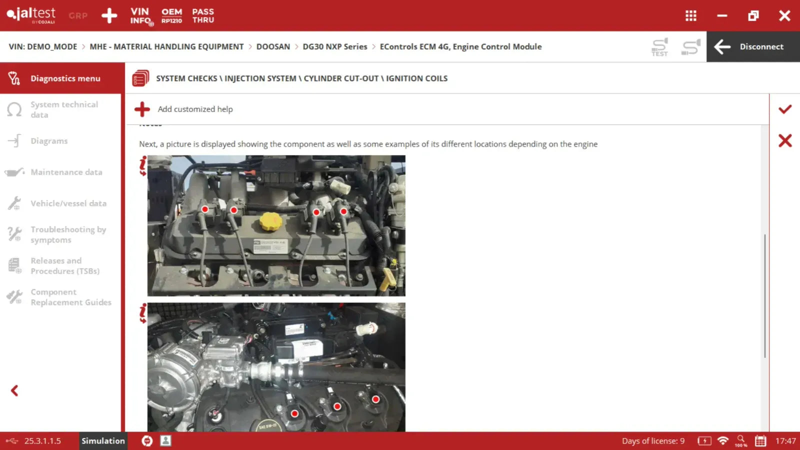 jaltest software scan sceenshot
