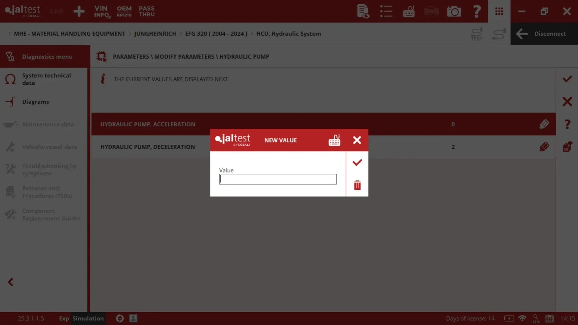 Capture d'écran du logiciel de numérisation