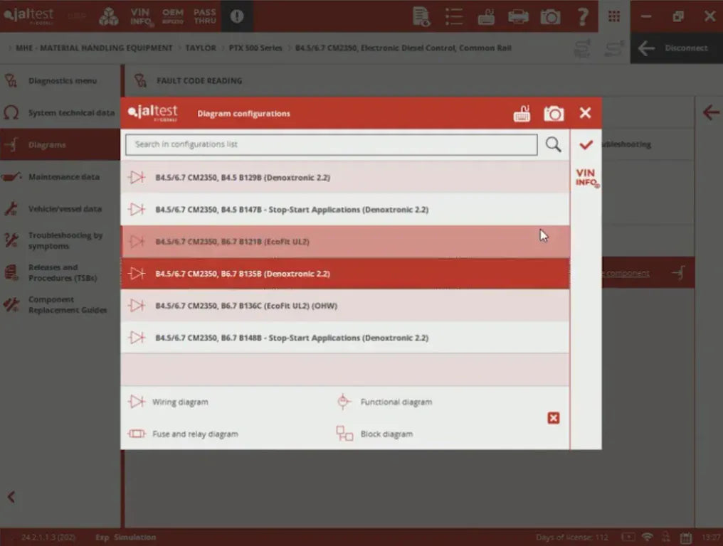 jaltest software scan sceenshot