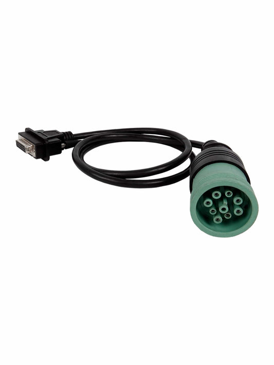 Paccar Deutsch 9 pin-type-2 green diagnostic cable Jaltest for vehicle diagnostics and data analysis.