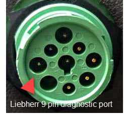 Liebherr 9 pin diagnostic port